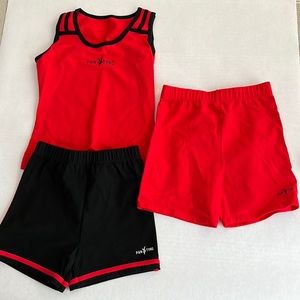 New Sleeveless Top with 2 Shorts Set Activewear